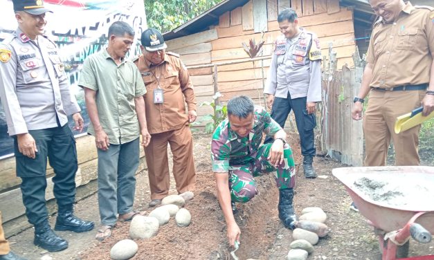Dandim 0420/Sarko Pimpin Langsung Peletakan Batu Pertama Program RTLH