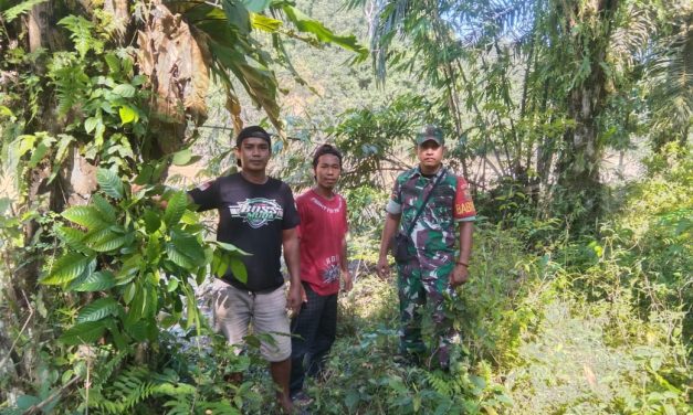 Babinsa Bersama warga Patroli Wilayah agar selalu menjaga keamanan dan tangap Bencana