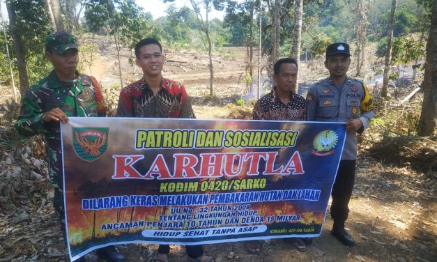 Babinsa Koramil 08/Tabir Sosialisasi Pencegahan Karhutla di Musim Kemarau