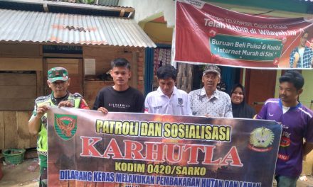 Terus Lakukan Sosialisasi, Babinsa berharap Warga Bisa Mencegah Karhutla