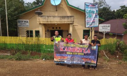 Patroli Dan Sosialisasi Karhutla, Langkah Tegas Babinsa Koramil 06/Muara Siau