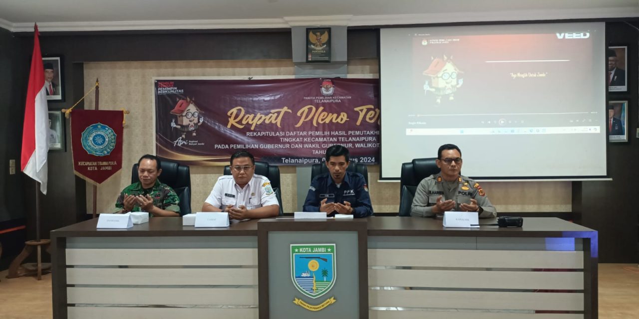 Kapolsek Telanaipura Hadiri Rapat Pleno Terbuka Rekapitulasi DPHP.