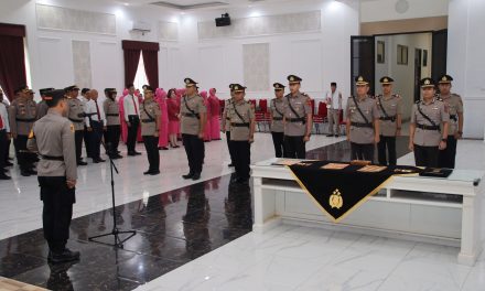 Kapolresta Jambi Pimpin Sertijab Kasat Reskrim, Kasat Intelkam, Dan Empat Jabatan Kapolsek.