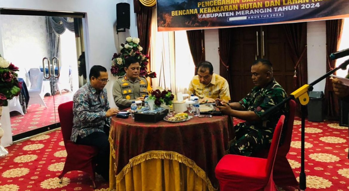 Kasdim 0420/Sarko Hadir Dalam rapat koordinasi pencegahan Karhutla