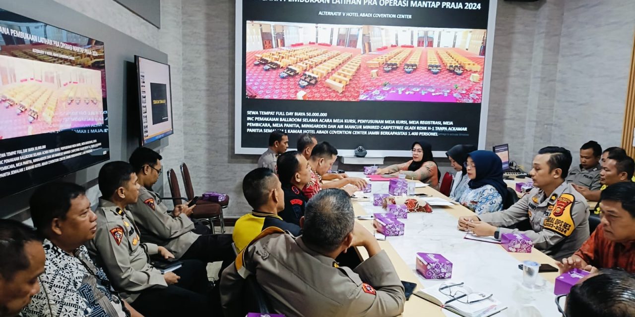 Kabag Ops Polresta Jambi Hadiri Rakor Persiapan Tactical Floor Game dan Sispamkota.