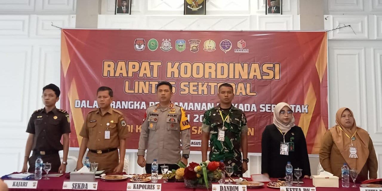 Dandim 0420/Sarko Hadiri Rapat Operasi Mantap Praja Siginjai Pengamanan Pilkada Serentak