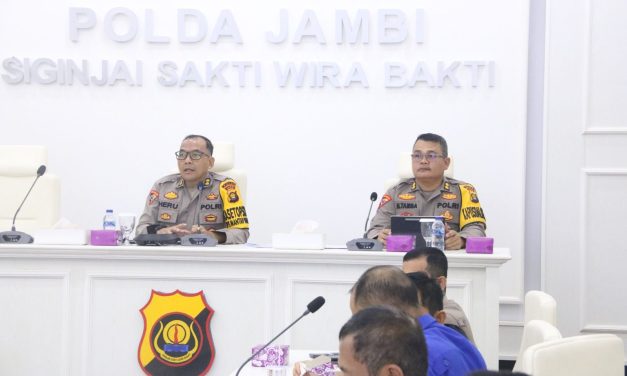 Kabag Ops Polresta Jambi Hadiri Rapat Persiapan TFG Operasi Mantap Praja Siginjai 2024 Polda Jambi.