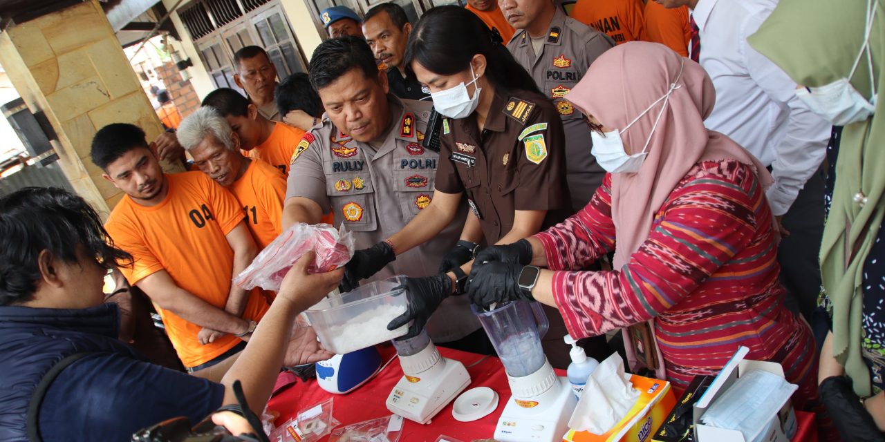 Pemusnahan Barang Bukti Narkotika Satresnarkoba Polresta Jambi