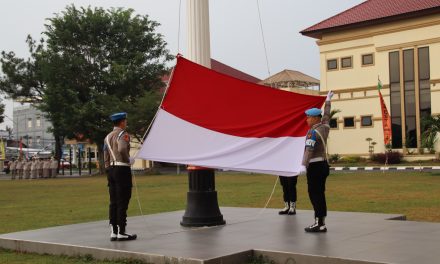 Upacara Peringatan HUT Kemerdekaan RI Ke-79 Tahun 2024 Di Polresta Jambi.