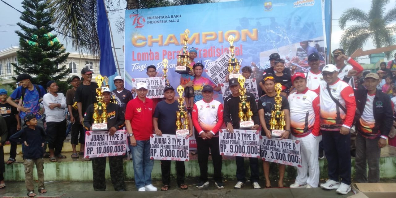 24 Peserta Ikuti Lomba Perahu Tradisional Tahun 2024 Di Provinsi Jambi.