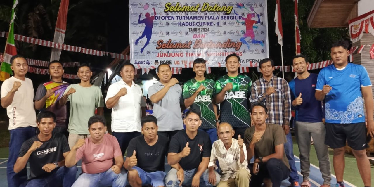 Turnamen Badminton Kadus CUP Ke II Memeriahkan HUT RI Ke 79 RT. 10 Desa Mendalo Darat.