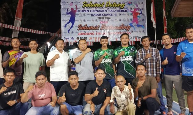 Turnamen Badminton Kadus CUP Ke II Memeriahkan HUT RI Ke 79 RT. 10 Desa Mendalo Darat.