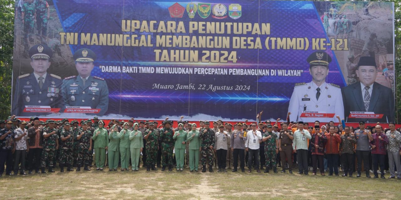 Danrem 042/Gapu tutup secara resmi TMMD ke-121 TA 2024 Kodim 0415/Jambi
