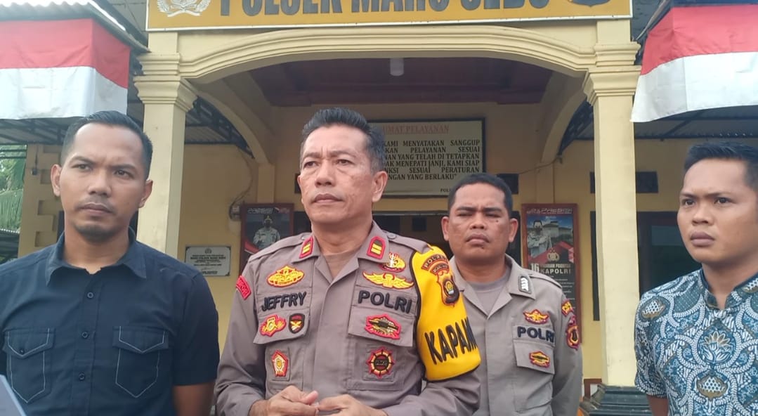 Polsek maro sebo gelar press rilis terkait pengembangan Mayat seorang wanita di kelurahan Jambi kecil kabupaten Muaro Jambi
