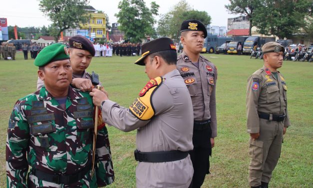 Apel Gelar Pasukan OMP Siginjai 2024 Pengamanan Pilkada Tahun 2024 yang dipimpin langsung oleh Kapolresta Jambi Kombes Pol Eko Wahyudi
