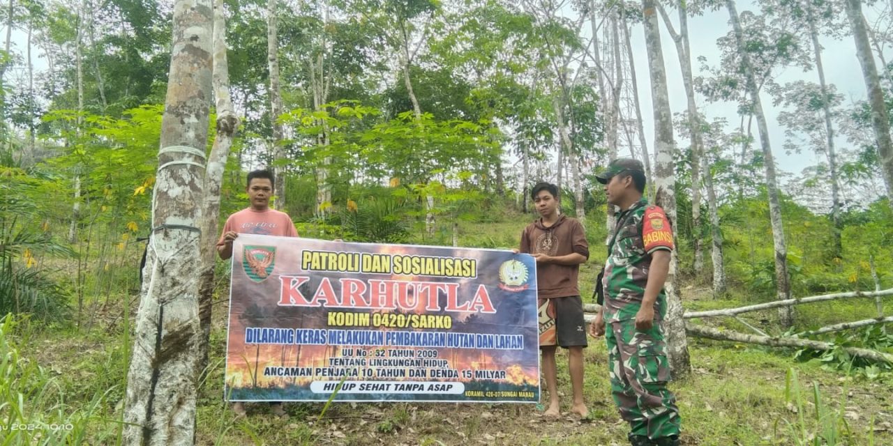Lakukan Patroli Karhutla Dan Sosialisasi Di Wilayah Binaan