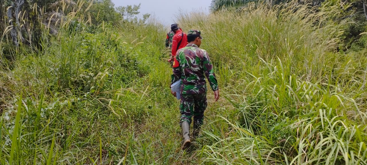 Babinsa Serda Sutriswanto Koramil 420-04/Srlg Laksanakan Kegiatan Patroli Karhutla Bersama Instansi Terkait