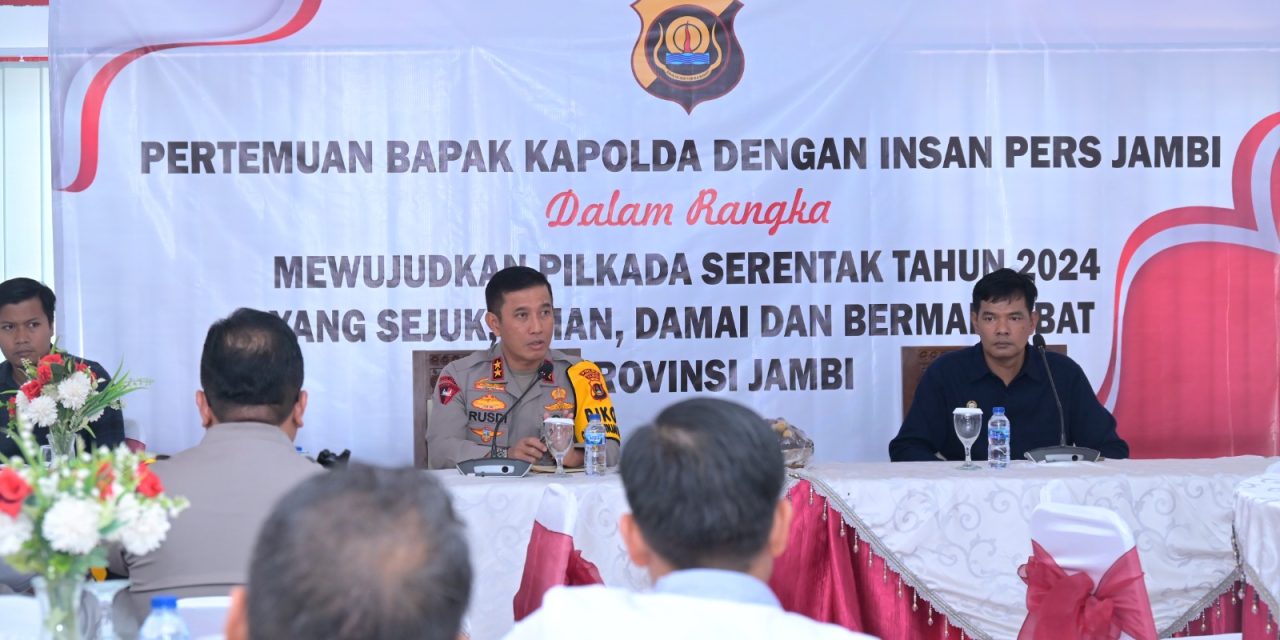Polda Jambi Gelar Pertemuan Dengan Insan Pers Dalam Rangka Mewujudkan Pilkada Serentak Tahun 2024