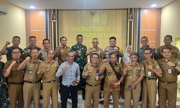 Kodim 0420/Sarko Gelar Rapat Koordinasi Teknis TMMD ke-122 Bersama Forkopimda Merangin