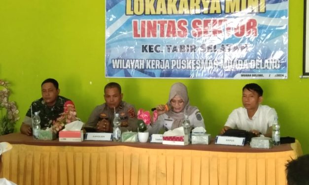 Babinsa Koramil 420-08/Tabir Hadiri Lokakarya Mini Lintas Sektoral di Puskesmas Muara Delang