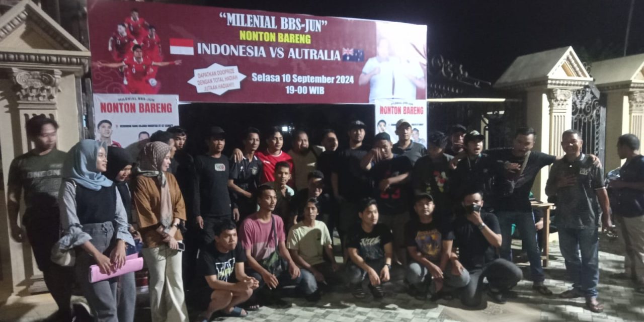 Dukung Timnas Indonesia Vs Australia, Tim Milenial BBS-JUN Gelar Nonton Bareng