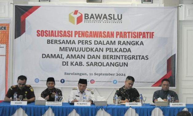 Pabung 0420/Sarko Hadiri Sosialisasi Pengawasan Partisipatif untuk Mewujudkan Pilkada Damai dan Berintegritas di Kabupaten Sarolangun