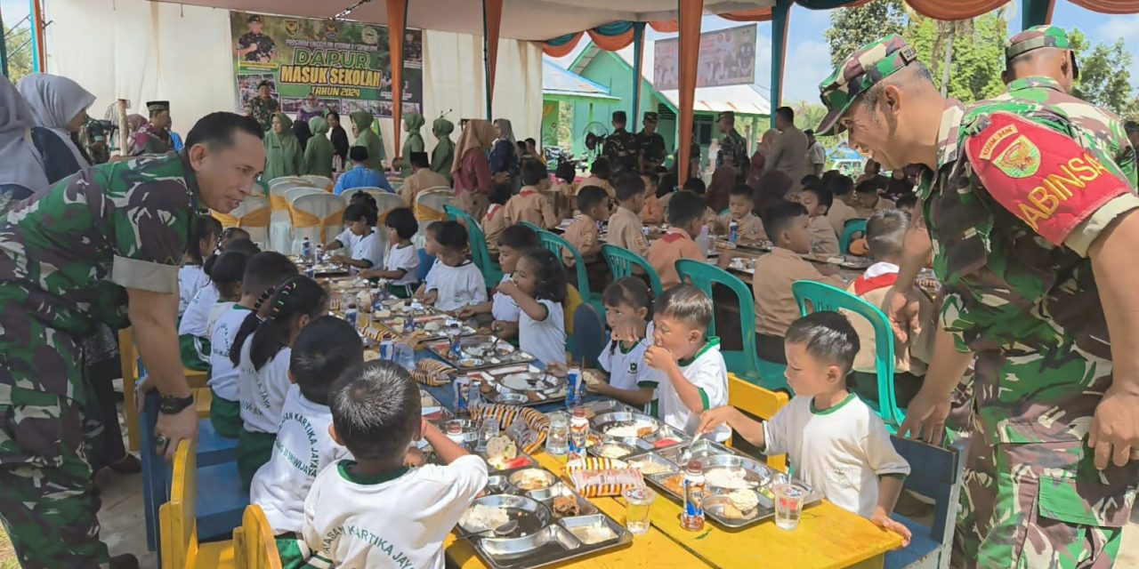 Program unggulan Kodam ll/Sriwijaya Mencetak Generasi Emas 2045, Kodim 0406/lubuklinggau Gelar Program Dapur Masuk Sekolah