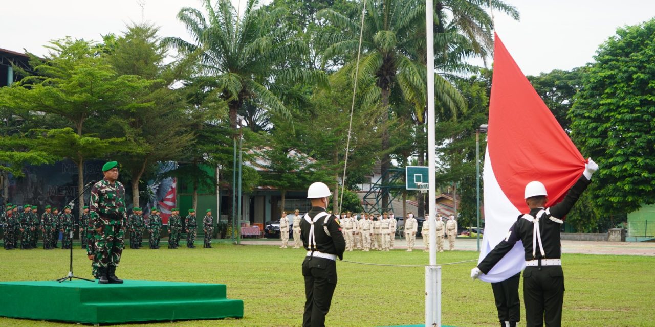 Kasrem 042/Gapu Pimpin Upacara Bendera 17-an Bulan September 2024