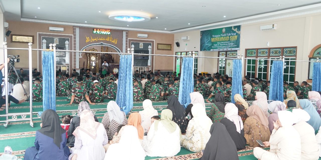 Korem 042/Gapu Gelar Acara Peringatan Maulid Nabi Muhammad SAW 1446 H/2024 M