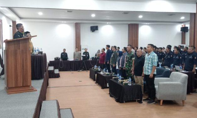 Danramil 420-09/Bangko Hadiri Rapat Pleno Rekapitulasi dan Penetapan Daftar Pemilih Tetap (DPT) Kabupaten Merangin