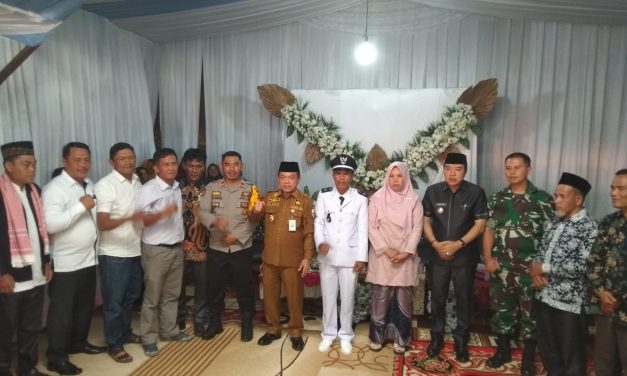 Danramil Lettu Cba Syafrianto Hadiri Peresmian Persiapan Desa Sungai Tebal dan Pelantikan Kades Persiapan