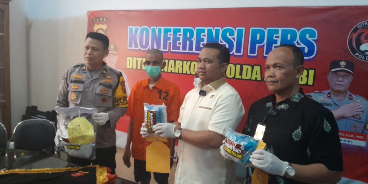 Ditresnarkoba Polda Jambi Kembali Gagalkan Narkoba Jenis Sabu Senilai 2,6 Miliar