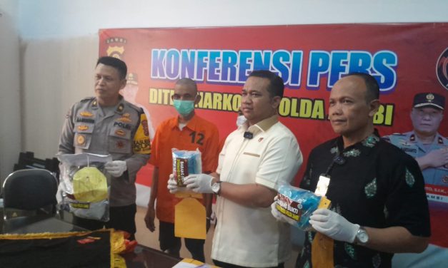 Ditresnarkoba Polda Jambi Kembali Gagalkan Narkoba Jenis Sabu Senilai 2,6 Miliar