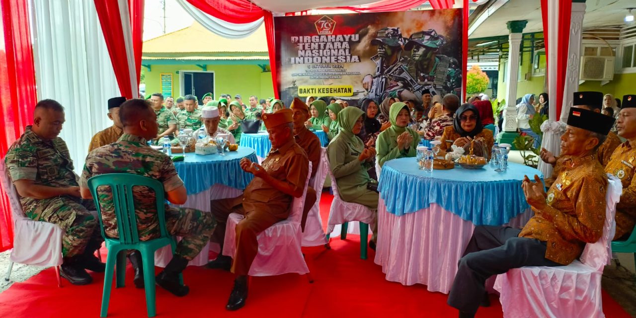 Kodim 0420/Sarko Semarakkan HUT TNI Ke-79 Dengan Beragam Kegiatan Sosial Di Polkes DKT Bangko