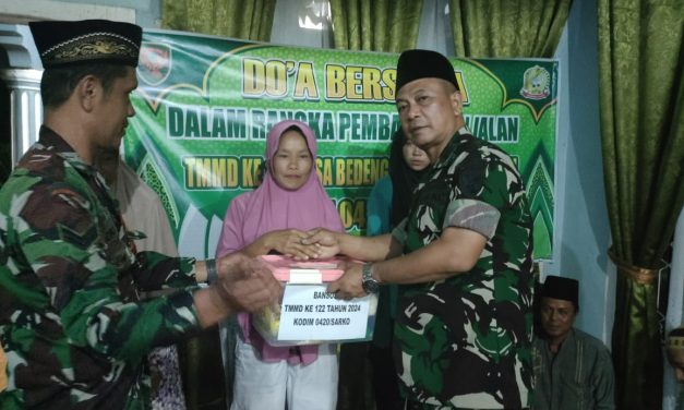 Kasdim 0420/Sarko Hadiri Doa Bersama untuk Pembangunan Jalan TMMD Ke-122 TA. 2024 di Desa Bedeng Rejo