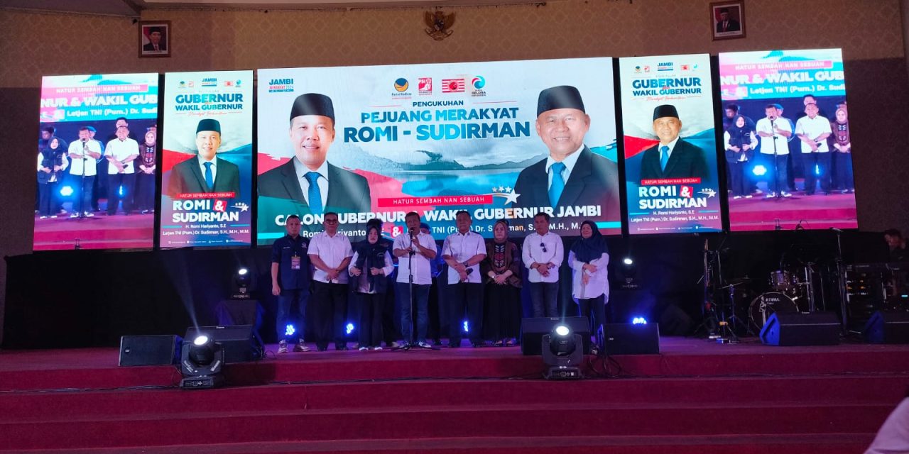 Pendukung pasangan Romi – Sudirman Tumpah Ruah Memadati Gedung Hotel Ratu Convention Center