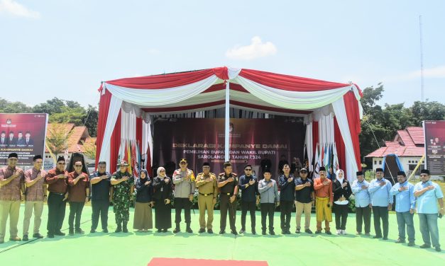 Pabung Kodim 0420/Sarko Mayor CHK Dedi Afrizal Deklarasikan Kampanye Damai pada Pemilihan Bupati dan Wakil Bupati Sarolangun Tahun 2024