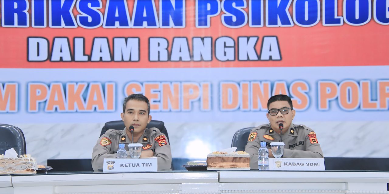 Pemeriksaan Test Psikologi Personel Polresta Jambi Dalam Rangka Pinjam Pakai Senpi Dinas Polri.