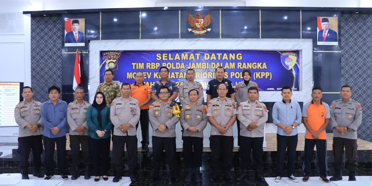 Monev Kegiatan Prioritas Polri (KPP) Tahun 2024 Di Polresta Jambi Oleh Tim RBP Polda Jambi.