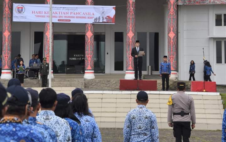 Bupati Humbahas Pimpin Upacara Peringatan Hari Kesaktian Pancasila Tahun 2024