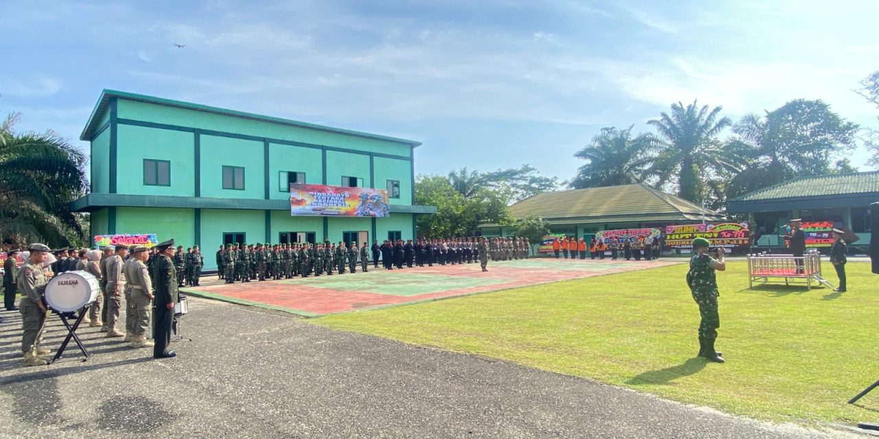 Kodim 0420/Sarko Laksanakan Upacara HUT TNI Ke-79 Di Makodim