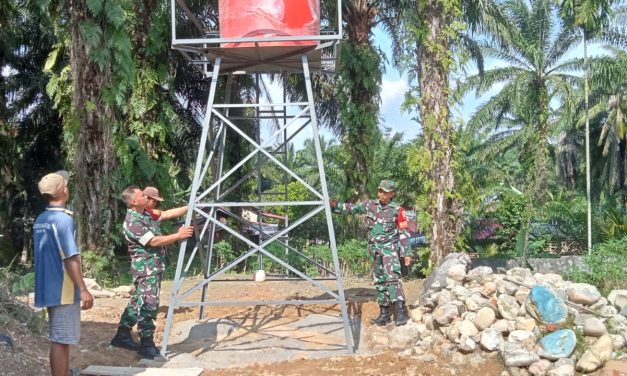 Dua Titik Sumur Bor di Desa Sungai Putih Hampir Rampung Digarap Satgas TMMD ke 122 Kodim 0420 Sarko