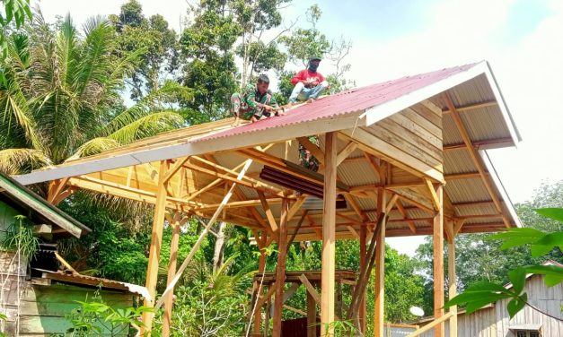 Progres RLH Yabani Capai 28%, Pemasangan Atap Selesai Dilakukan