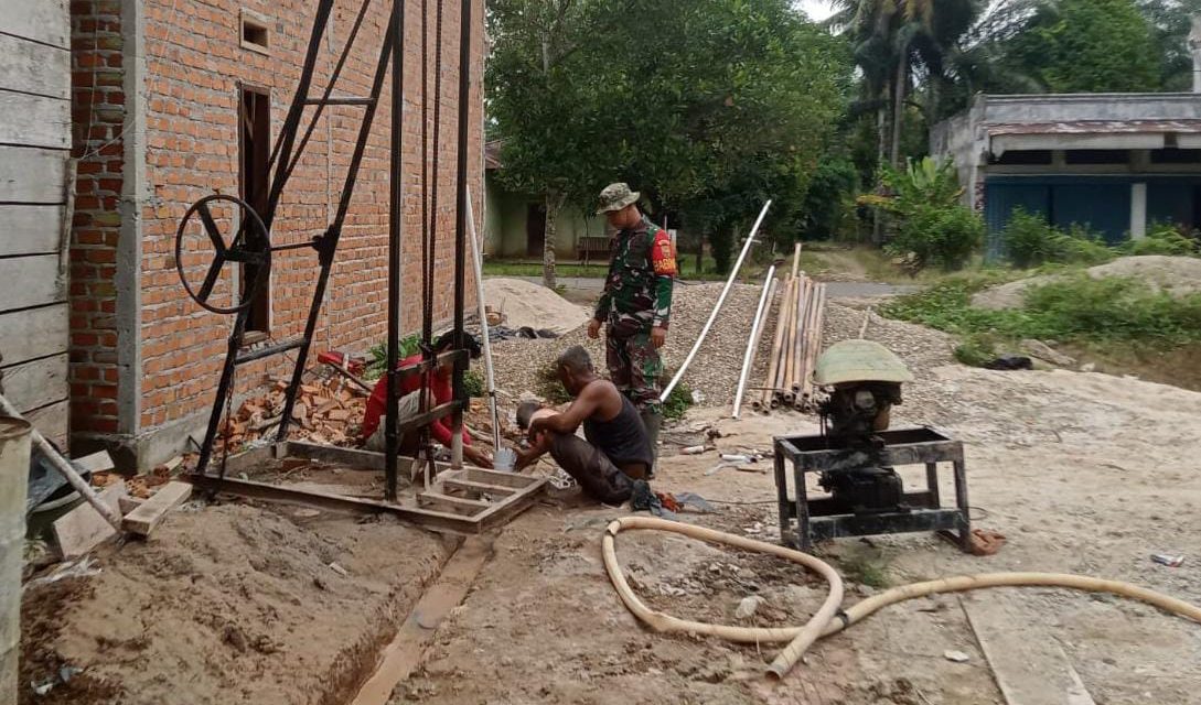 Progres Pembangunan Sumur Bor di Masjid Baitussalam Desa Bedeng Rejo Capai 15 Persen