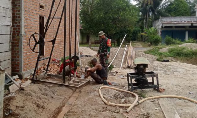 Progres Pembangunan Sumur Bor di Masjid Baitussalam Desa Bedeng Rejo Capai 15 Persen