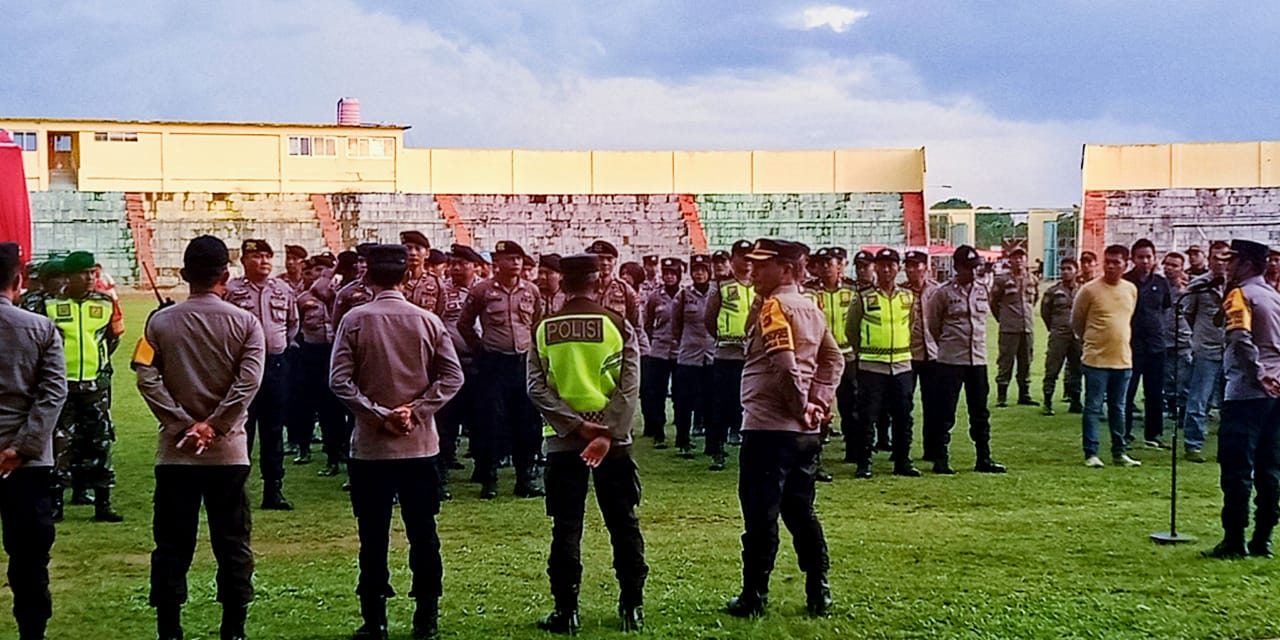 Polres Tebo Gelar Apel Untuk Amankan Gelaran Acara Pameran Khas Tebo