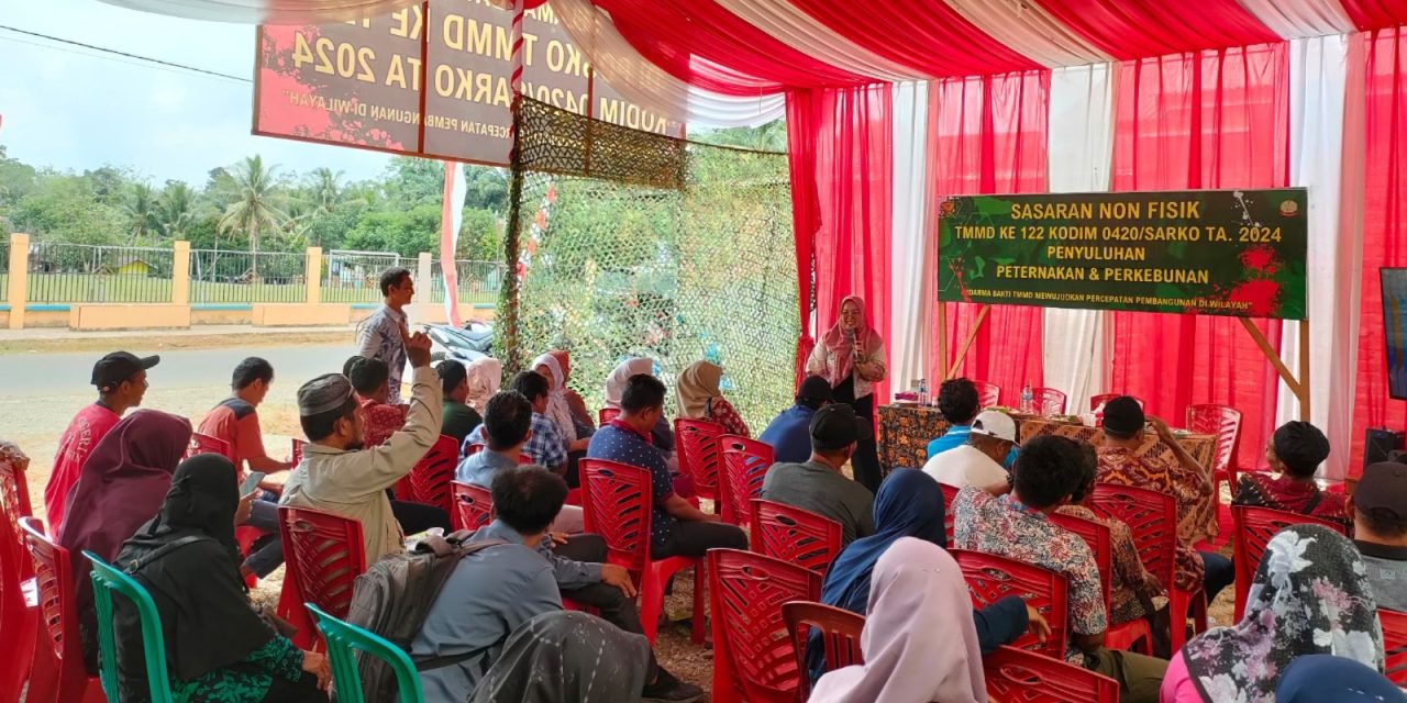 Satgas TMMD ke-122 Kodim 0420/Sarko Beri Penyuluhan Perikanan Untuk Warga Desa Bedeng Rejo