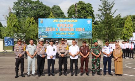 Kapolres Tebo Pimpin Apel Gelar Pasukan Operasi Zebra Siginjai 2024