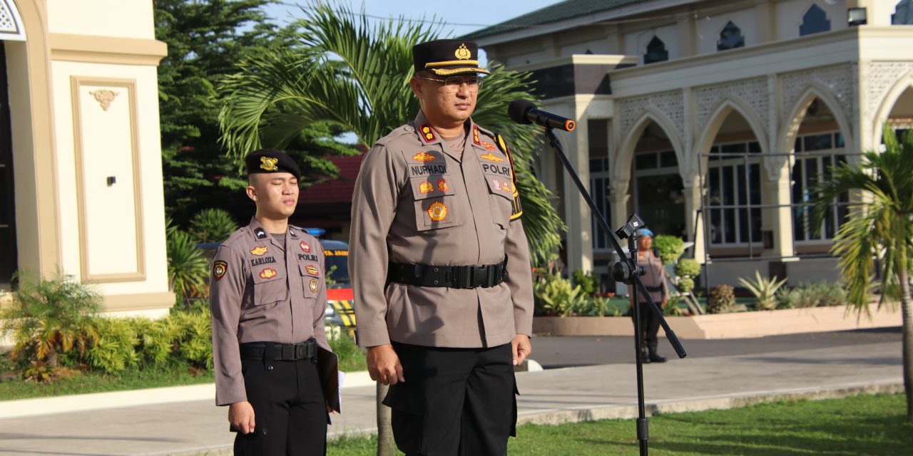 Kapolresta Jambi Diwakili Wakapolresta Pimpin Apel Gelar Pasukan Operasi Zebra-2024 Polresta Jambi.