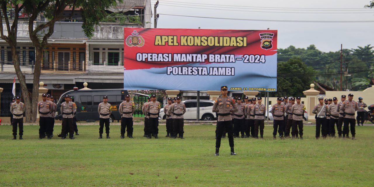Kapolresta Jambi Pimpin Apel Konsolidasi Operasi Mantap Brata-2024.